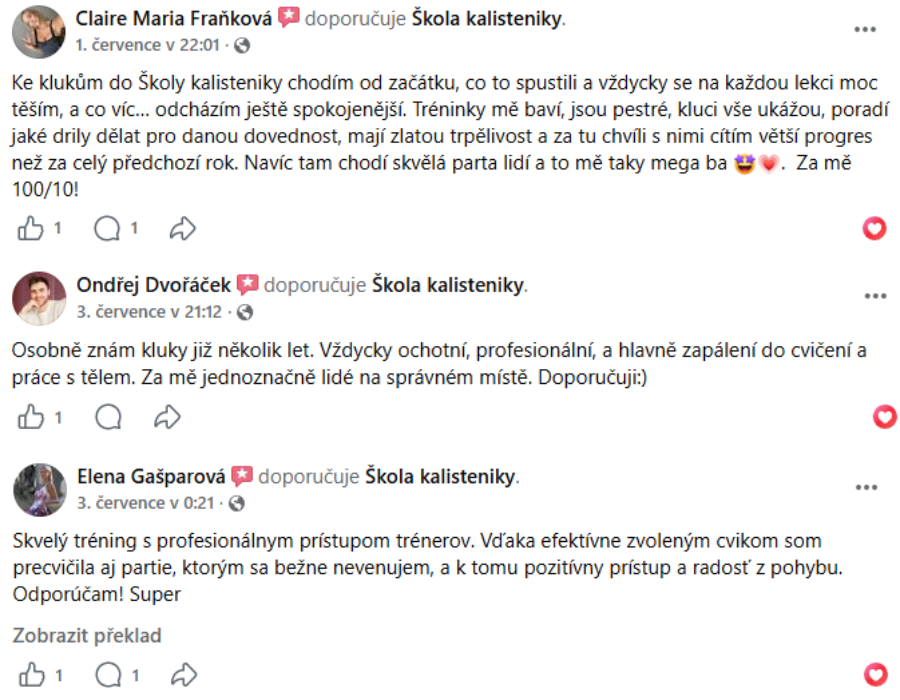 Reference Klárky, Ondry a Elen
