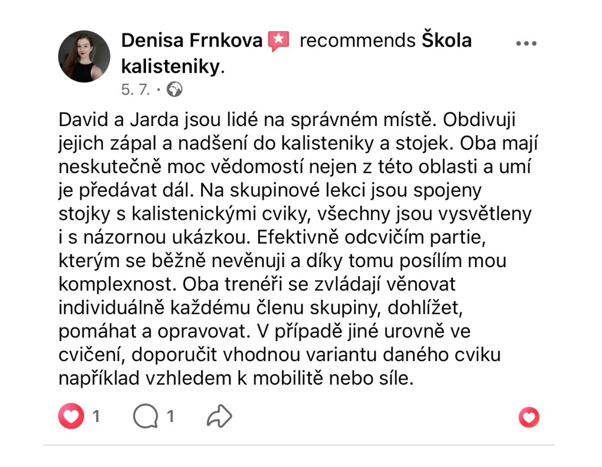 Recenze: Denisa Frnkova