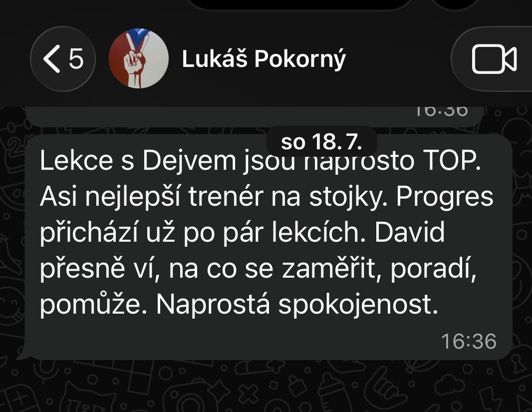Psaná reference klienta Lukáše
