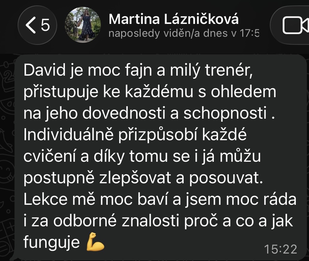 Psaná reference klientky Marty