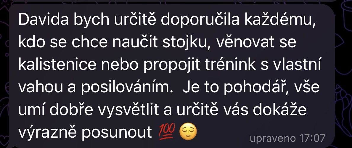 Psaná reference klientky Viktorie – 2. část