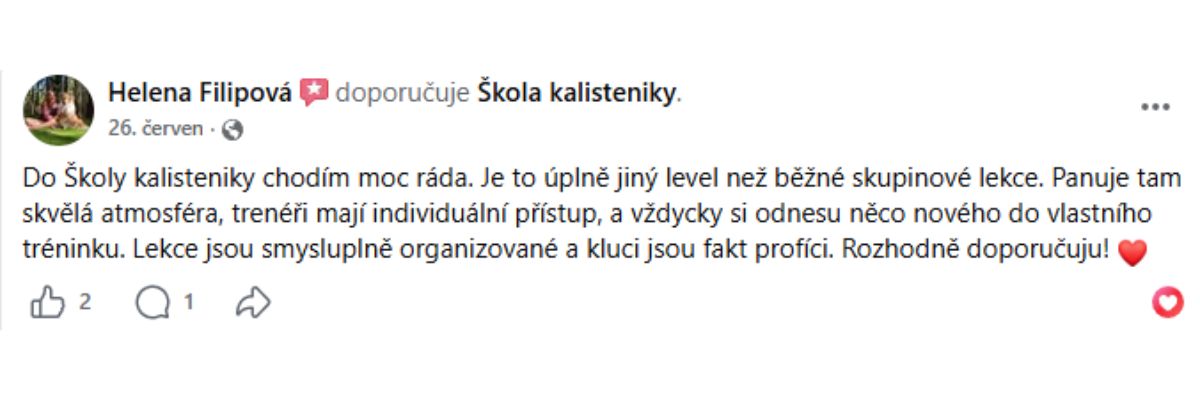 Facebook recenze klienta 1