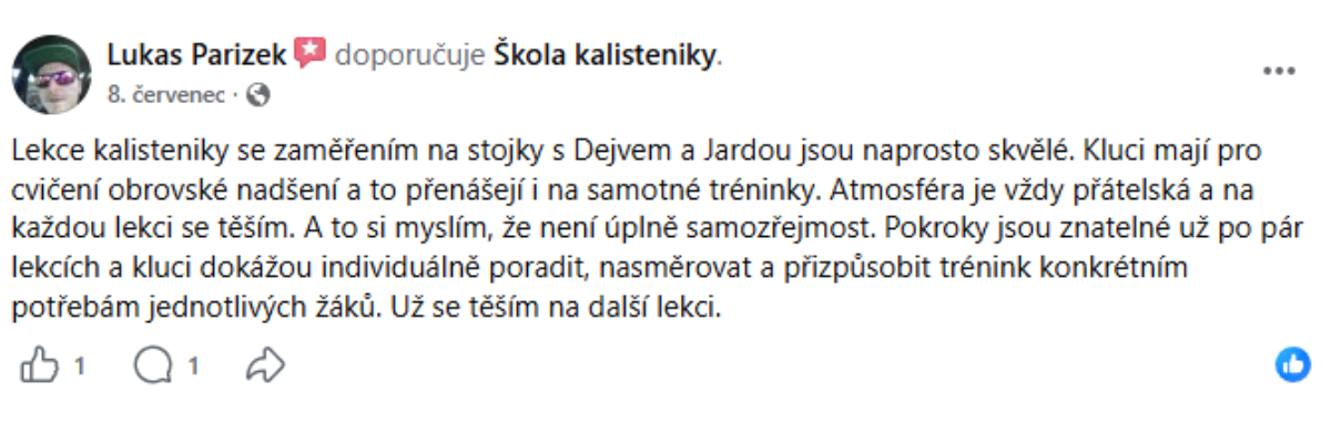 Facebook recenze klienta 4