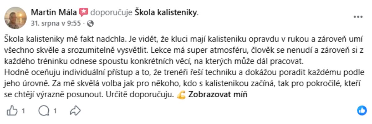 Facebook recenze klienta 3