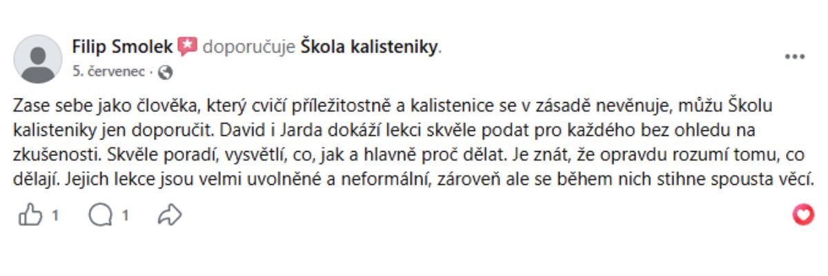 Facebook recenze klienta 5