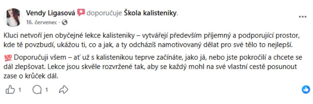 Facebook recenze klienta 6